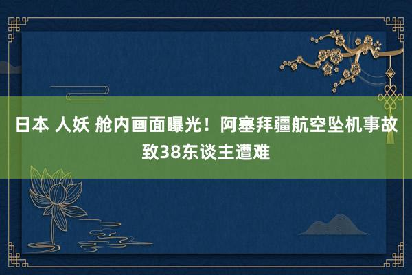 日本 人妖 舱内画面曝光！阿塞拜疆航空坠机事故致38东谈主遭难