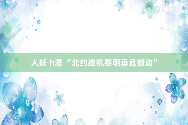 人妖 h漫 “北约战机黎明垂危搬动”