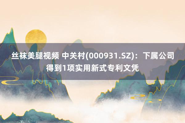 丝袜美腿视频 中关村(000931.SZ)：下属公司得到1项实用新式专利文凭